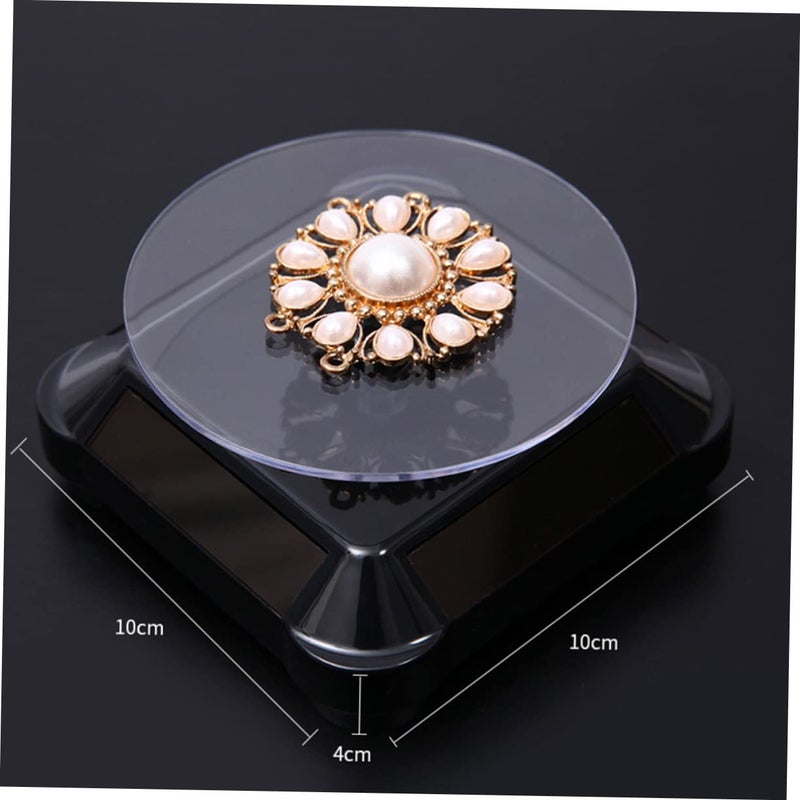 Silver Solar Rotating Display Stand For Jewelry Phones Watches Showcase - Image 3