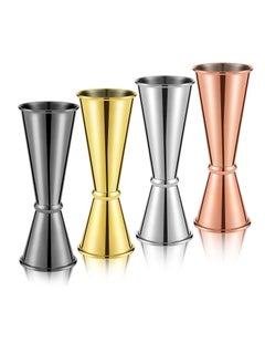 Y&D Jigger for Bartending Double Cocktail Japanese 2 oz 1 304 Stainless Steel Shot Glass Measuring Cup Home Bar Drink Kitchen Bartender Tools Supplies Measure 4 Pcs  - Image 1
