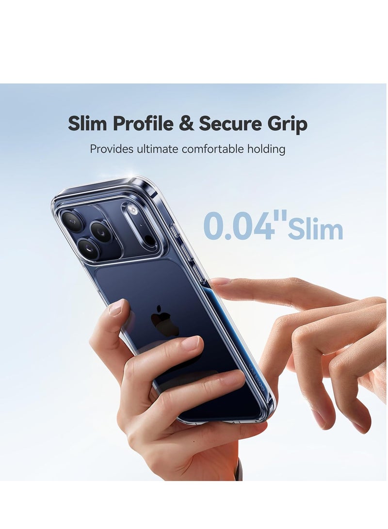 تين تك جراب شفاف متوافق مع ايفون ١٧ برو ماكس من تين تك ، جراب شفاف، يوفرالحماية الكاملة للهاتف مصنوع من البولي يوريثين المقاوم للحرارة ومضاد للاصفرار - شفاف - Image 3