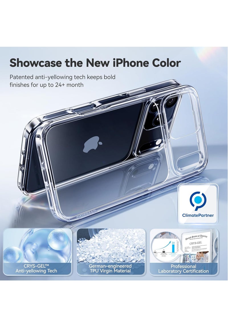 تين تك جراب شفاف متوافق مع ايفون ١٧ برو ماكس من تين تك ، جراب شفاف، يوفرالحماية الكاملة للهاتف مصنوع من البولي يوريثين المقاوم للحرارة ومضاد للاصفرار - شفاف - Image 4