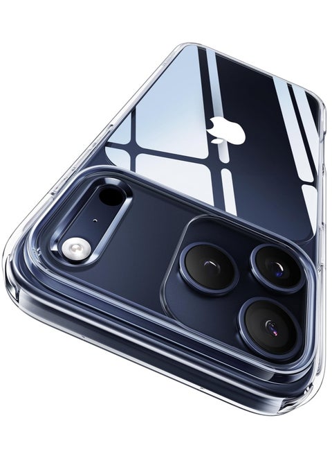 جراب شفاف متوافق مع ايفون ١٧ برو ماكس من تين تك ، جراب شفاف، يوفرالحماية الكاملة للهاتف مصنوع من البولي يوريثين المقاوم للحرارة ومضاد للاصفرار - شفاف