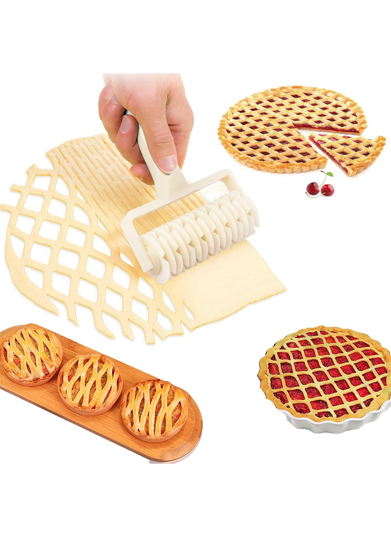 Sweet seven Time-Saver Dough Lattice Roller Cutter for Perfect Pie, Pizza, Biscuits, and More - Essential Baking Tool for Easy Crust Creation  - Image 1