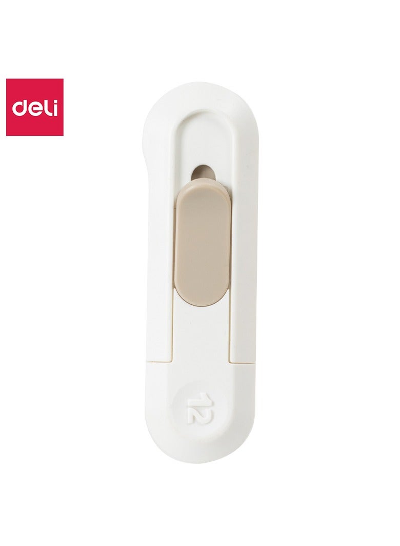 Deli Deli Nusign ENS065 Auto-Retract Utility Cutter with ABS Handle, Indoor/Outdoor - White  - Image 1
