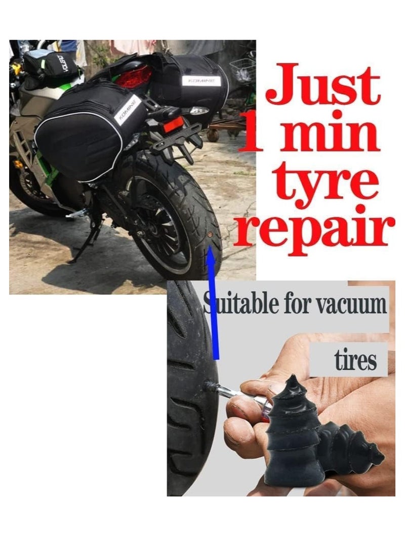 Generic 10PCS Tire Repair Rubber Nail, Vacuum Tire Repair Kits Spiral Rubber Nails, Tire Screw Plug Fast Tool Self Service Tire Repair Nail for car, Motorcycle, Truck, Tractor Tire Puncture Repair  - Image 2