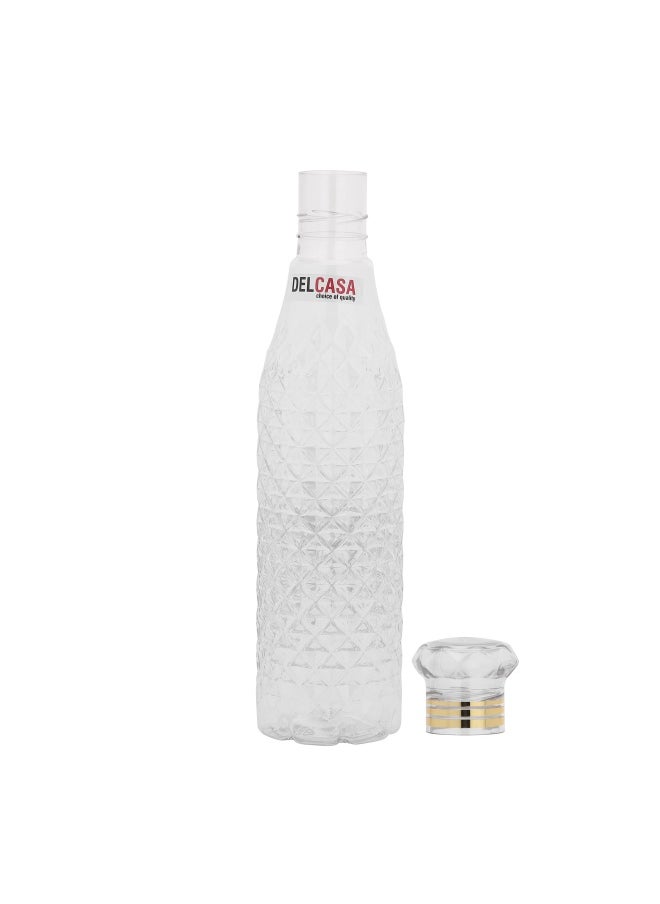 DELCASA Pet Bottle With Diamond Cap 1000ml Water Bottle DC2731  - Image 2