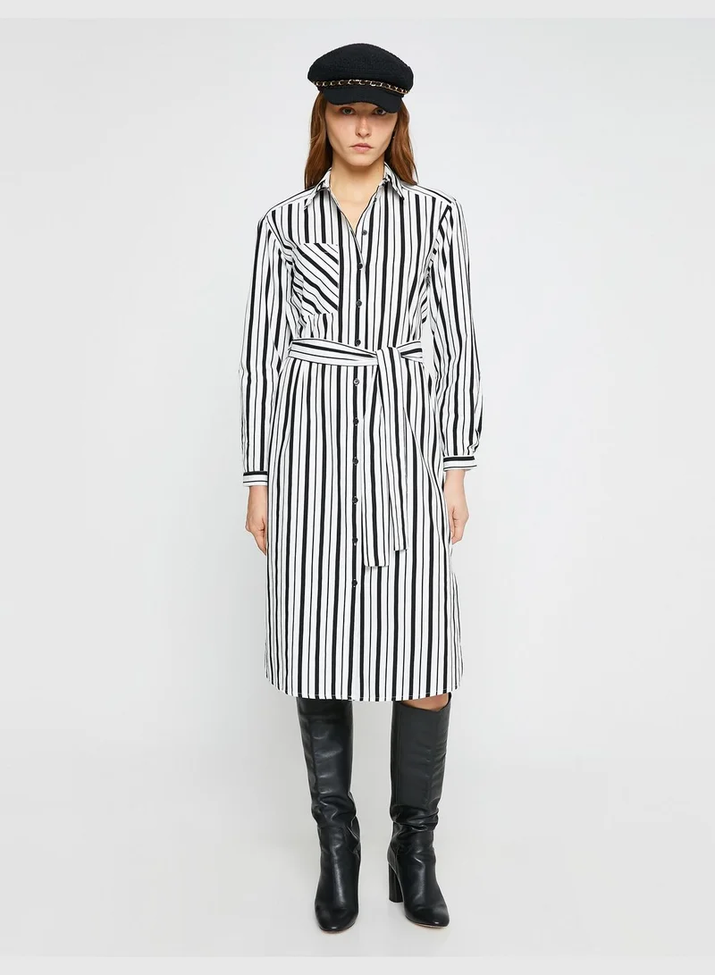 KOTON Shirt Dress Waistbanded