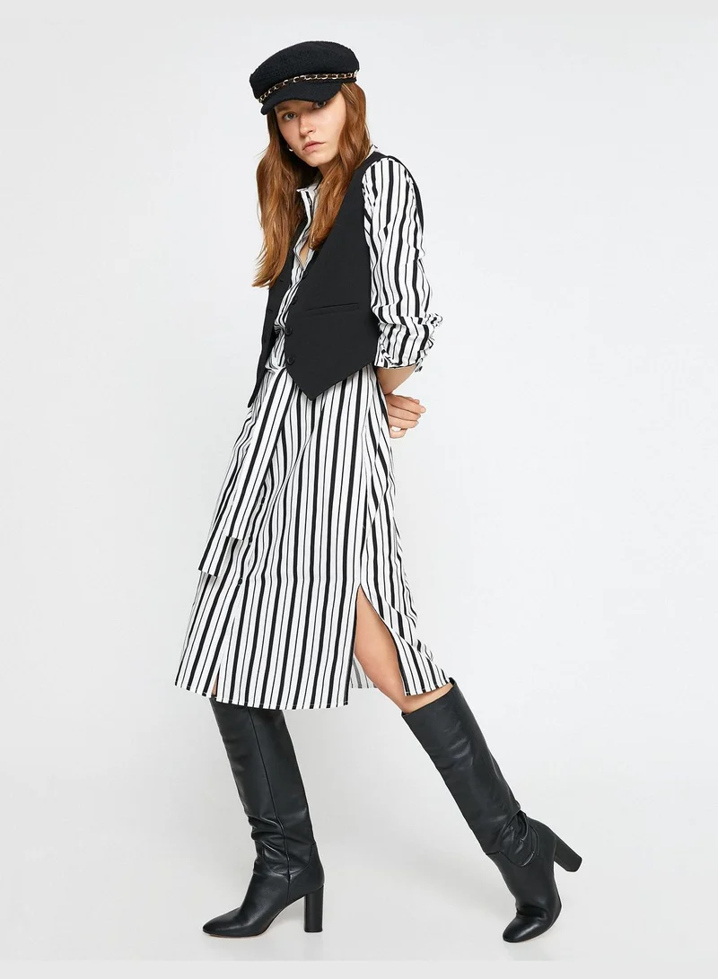KOTON Shirt Dress Waistbanded