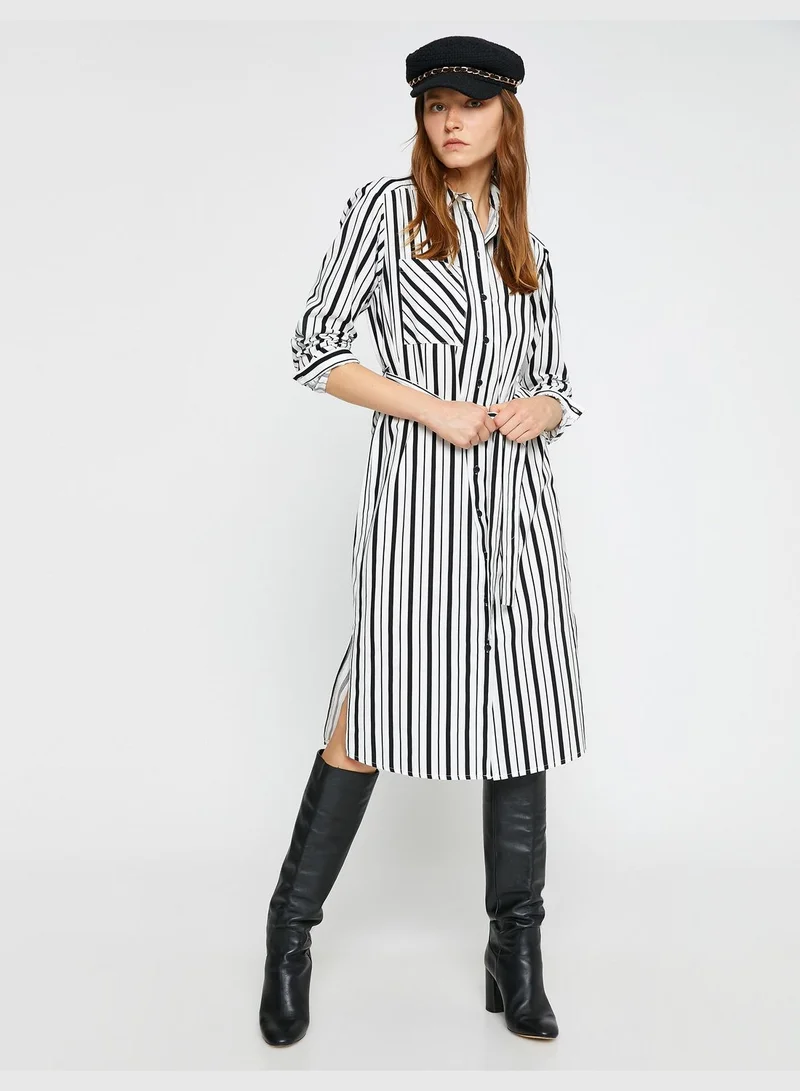 KOTON Shirt Dress Waistbanded