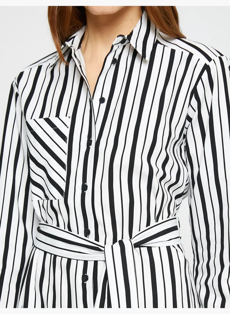 KOTON Shirt Dress Waistbanded