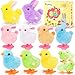 Tagitary Bunny and Jumping Chick Wind Up Toys Easter Plush Rabbit and Chicken Toy for Kids Toddlers Easter Egg Hunt Basket Party Favor Stocking Stuffers Classroom Prizes Christmas Birthday Gift - Image 2