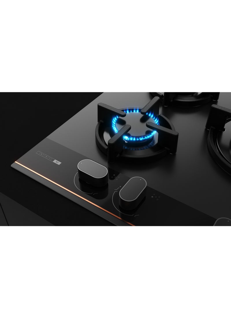TEKA Built-in Gas on Glass Hob 5 Burners W/ Cast Iron Grids GBC 75 Special Infinity G1 Edition 112570210 Black Matt - Image 4