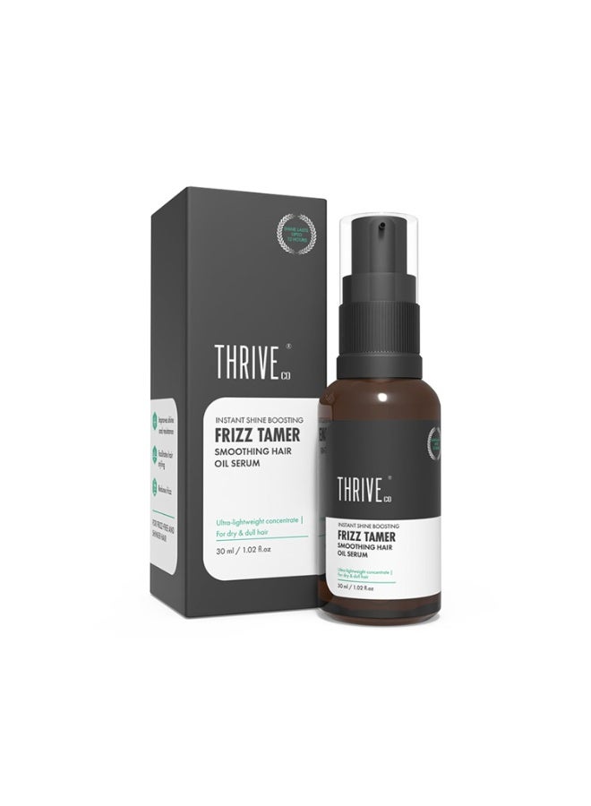 ThriveCo Pro Hair Styling Kit - HEAT PROTECTOR HAIR SPRAY (150ml) + Frizz Tamer Smoothing Hair oil Serum 30ml  | 12+ HOURS SHINE | Instantly Reduces Frizz & Flyaways - Image 3