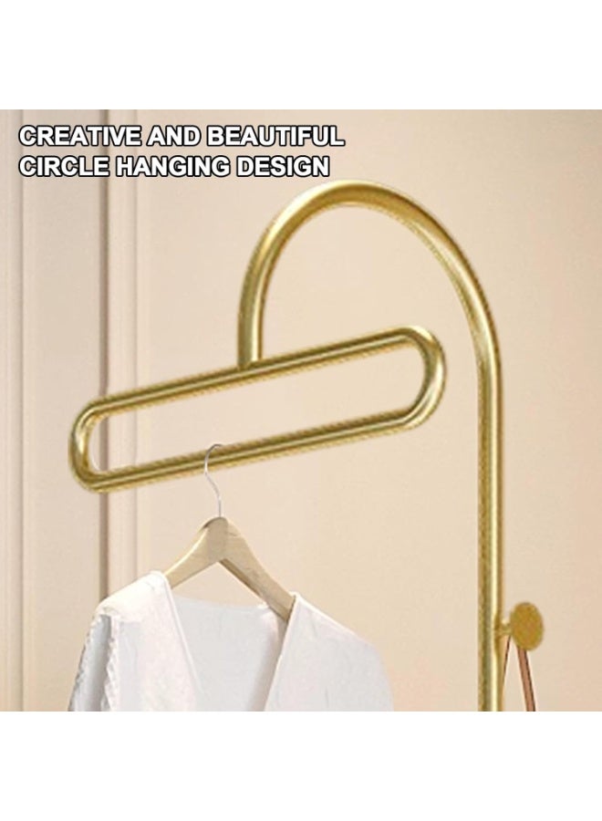 شو وو رف ملابس معدني بسيط، رف معاطف مدمج قائم على الأرض، رف معاطف معلق منزلي، رف ملابس متحرك لتعليق الملابس والمعاطف والتنانير - Image 3