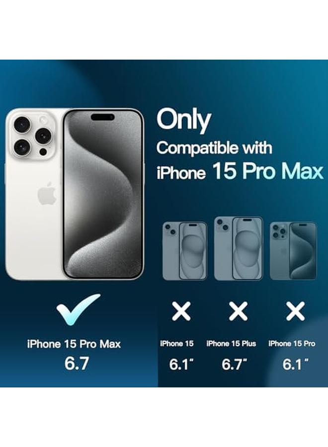 Jetech 5 In 1 Matte Case For Iphone 15 Pro Max 6.7 Inch With 2 Pack Each Tempered Glass Screen Protector And Camera Lens Protector Translucent Back Shockproof Phone Cover White - Image 2