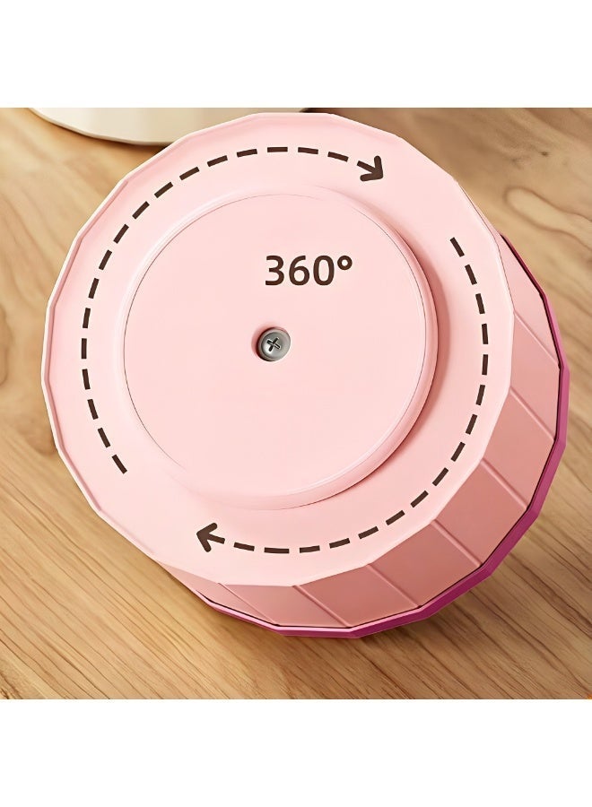حامل الأقلام للمكتب، وظيفة التخزين، حامل الأقلام بقلم رصاصات دوّار 360°، منظم الأقلام مع 6 فتحات، منظم المكتب كبير السعة، المكتب، المدرسة، الاستخدام المنزلي (وردي) - Image 5