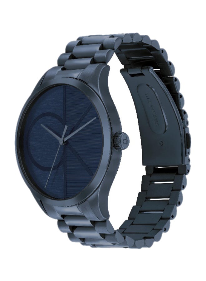 CALVIN KLEIN ROUND ANALOG UNISEX'S BLUE CASE WATCH - 25300026 - Image 1