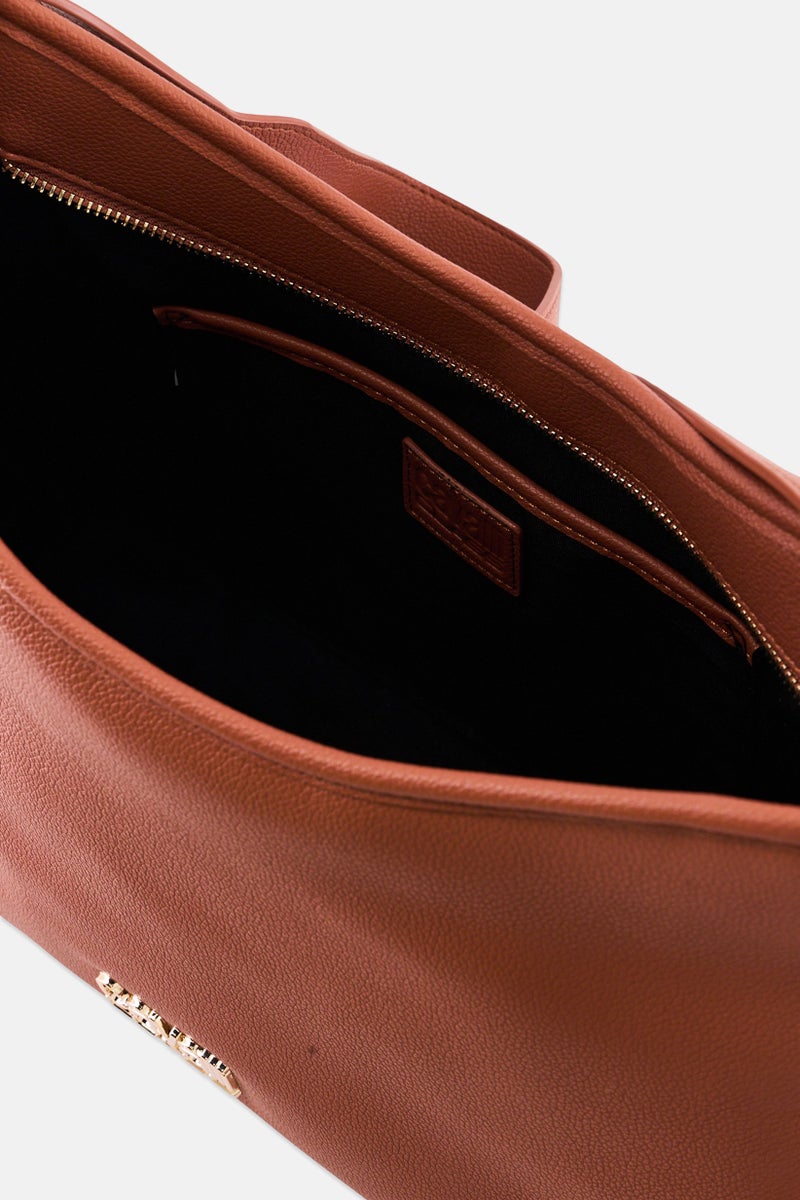 Cavalli Class Women Brand Logo Tote Bag, Brown  - Image 3