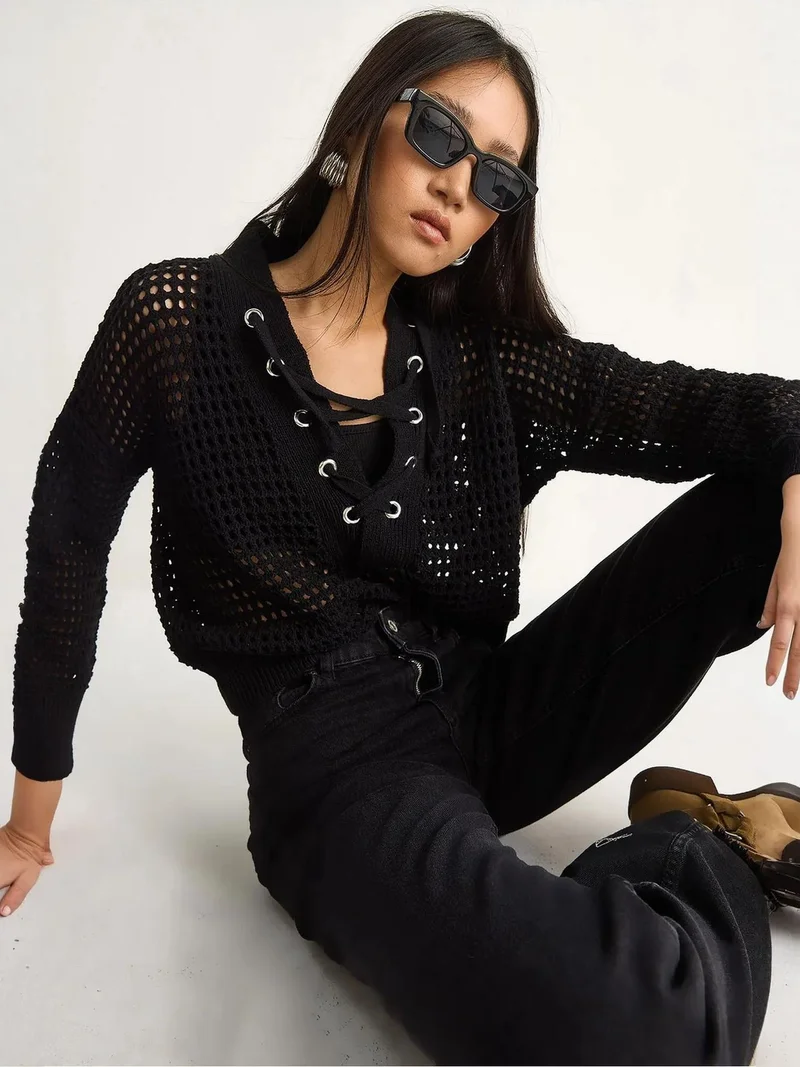 بيانكو لوتشي كنزة صوفية بغطاء رأس من لوتشي