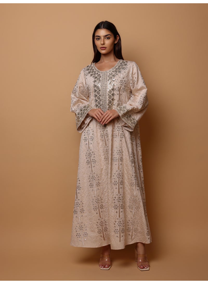 IKKXA Jalabiya Ikkxa Widad IK1080 Beige - Image 3