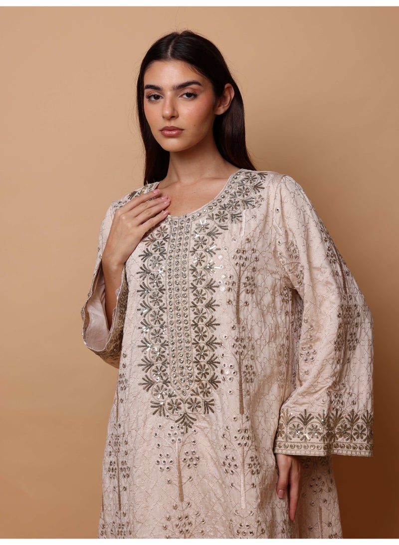 IKKXA Jalabiya Ikkxa Widad IK1080 Beige - Image 2
