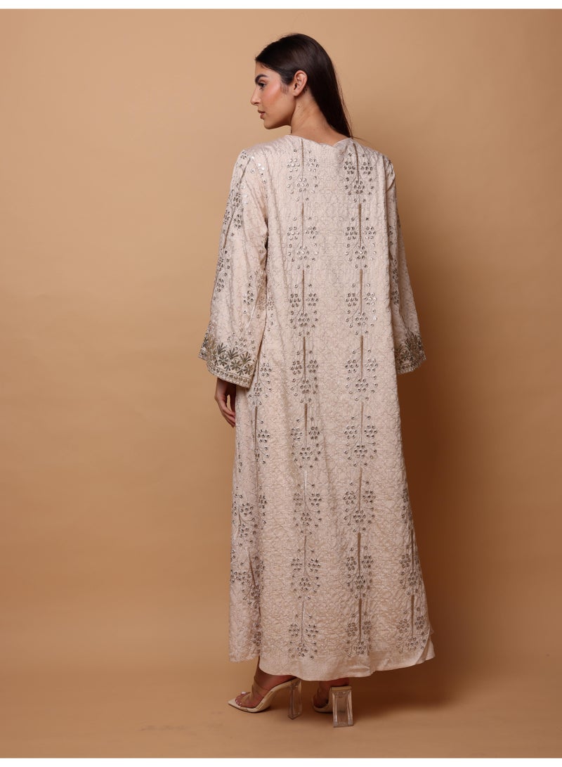 IKKXA Jalabiya Ikkxa Widad IK1080 Beige - Image 4