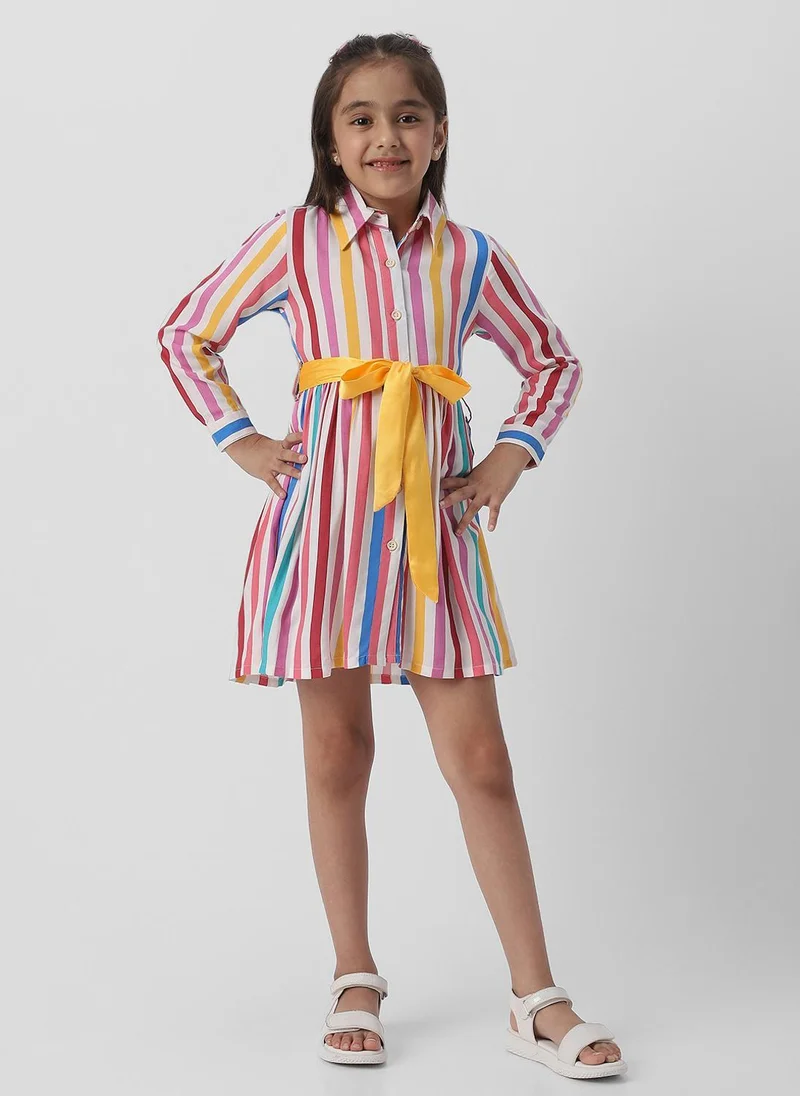 Striped Shirtwaist Dress