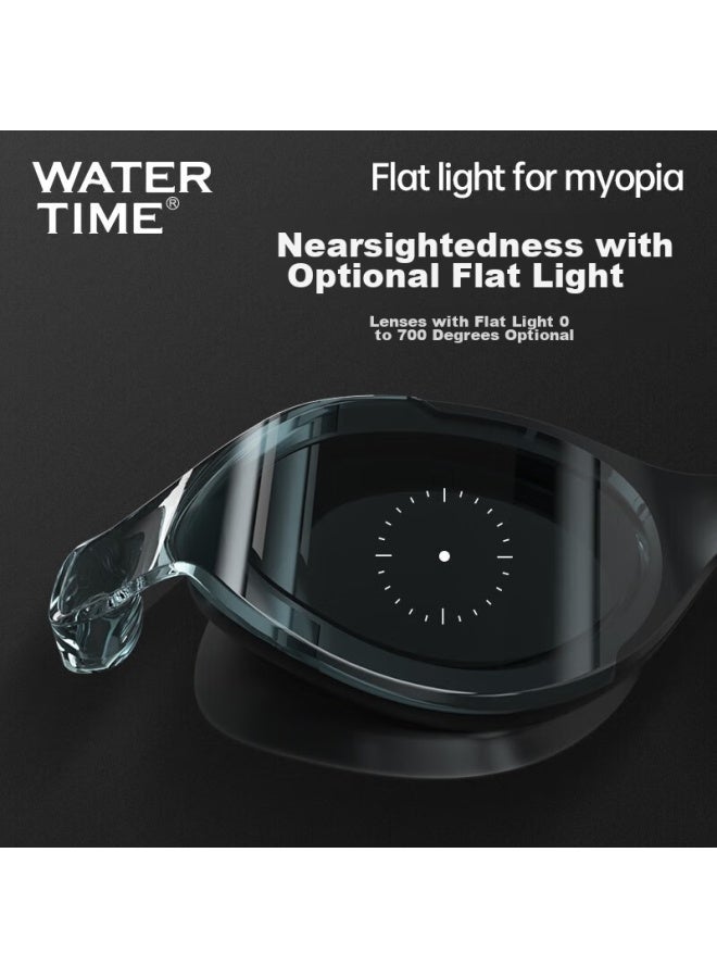 Watertime/shuichuan Swimming Goggles, Nearsighted Waterproof Anti-fog Large Frame Swimming Gl With Prescription For Men And Women, Black 600 - Image 4