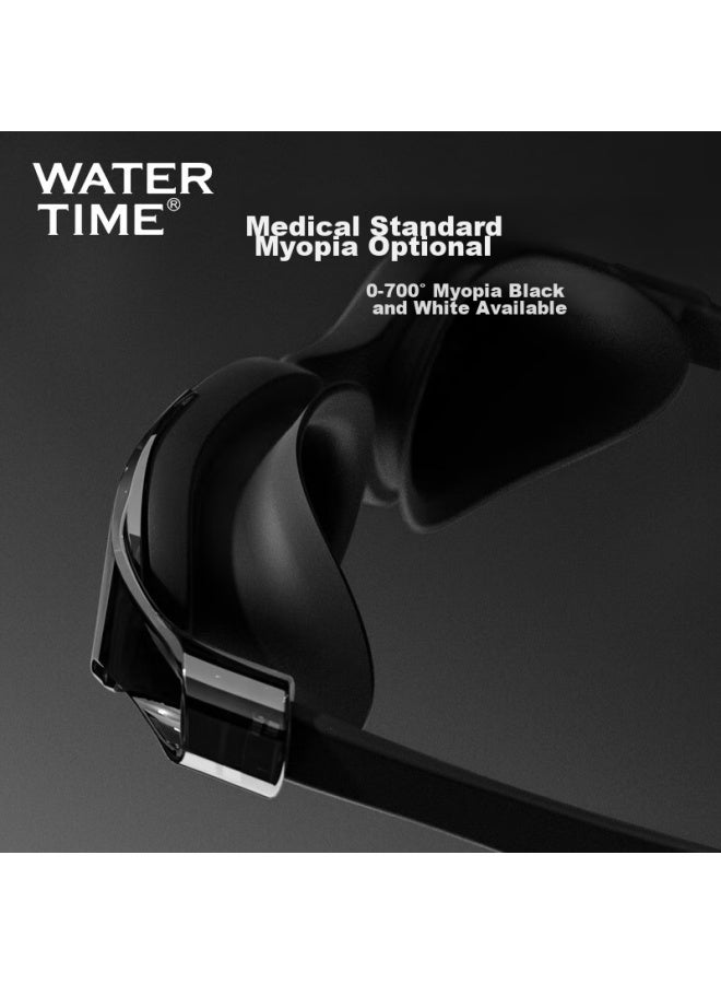 Watertime/shuichuan Swimming Goggles, Nearsighted Waterproof Anti-fog Large Frame Swimming Gl With Prescription For Men And Women, Black 600 - Image 2