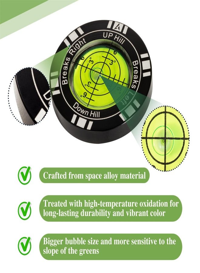 VIGLORY Golf Putt Green Reader, High Precision Golf Training Aid, Stylish Hat Clip Ball Marker, Golf Accessories for Men Women (Black) - Image 3