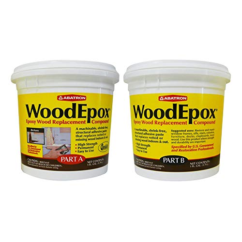 Abatron WoodEpox Kit - 2 Gallon - 2-Part Structural Epoxy Adhesive and Wood Hardener - Wood Filler Putty - Image 1