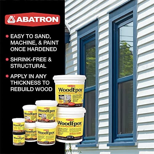 Abatron WoodEpox Kit - 2 Gallon - 2-Part Structural Epoxy Adhesive and Wood Hardener - Wood Filler Putty - Image 3