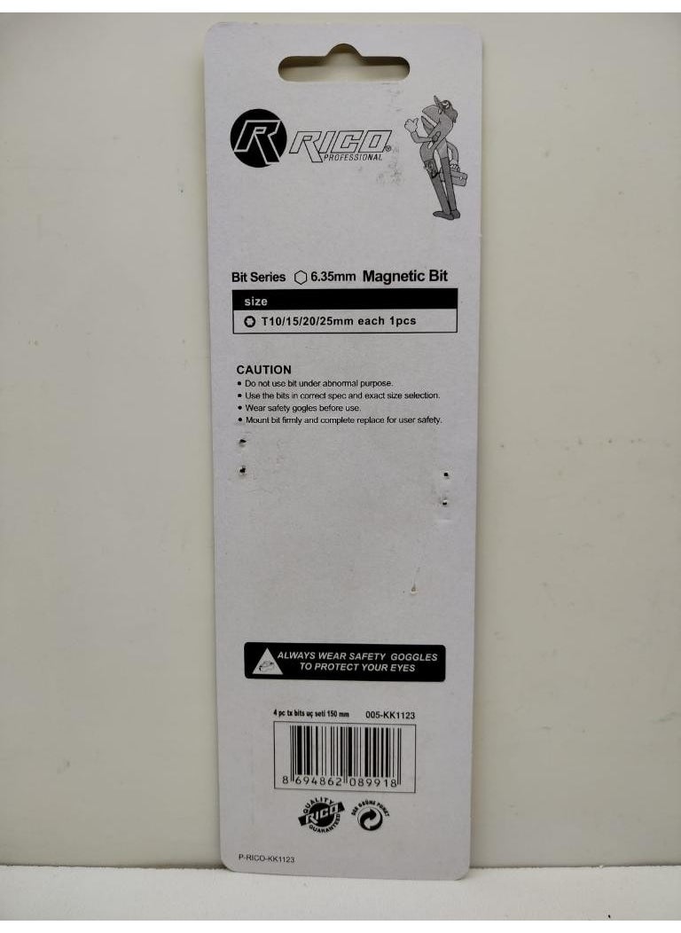 RICO Magnetic Torx Bit Set 4 Piece KK1123  - Image 3