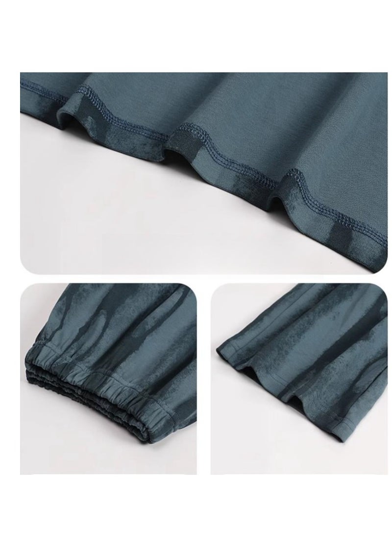 MIIOW - Cotton Pajamas Men's Oversized Loose Long Sleeved High-End Home Suit Set - Image 1