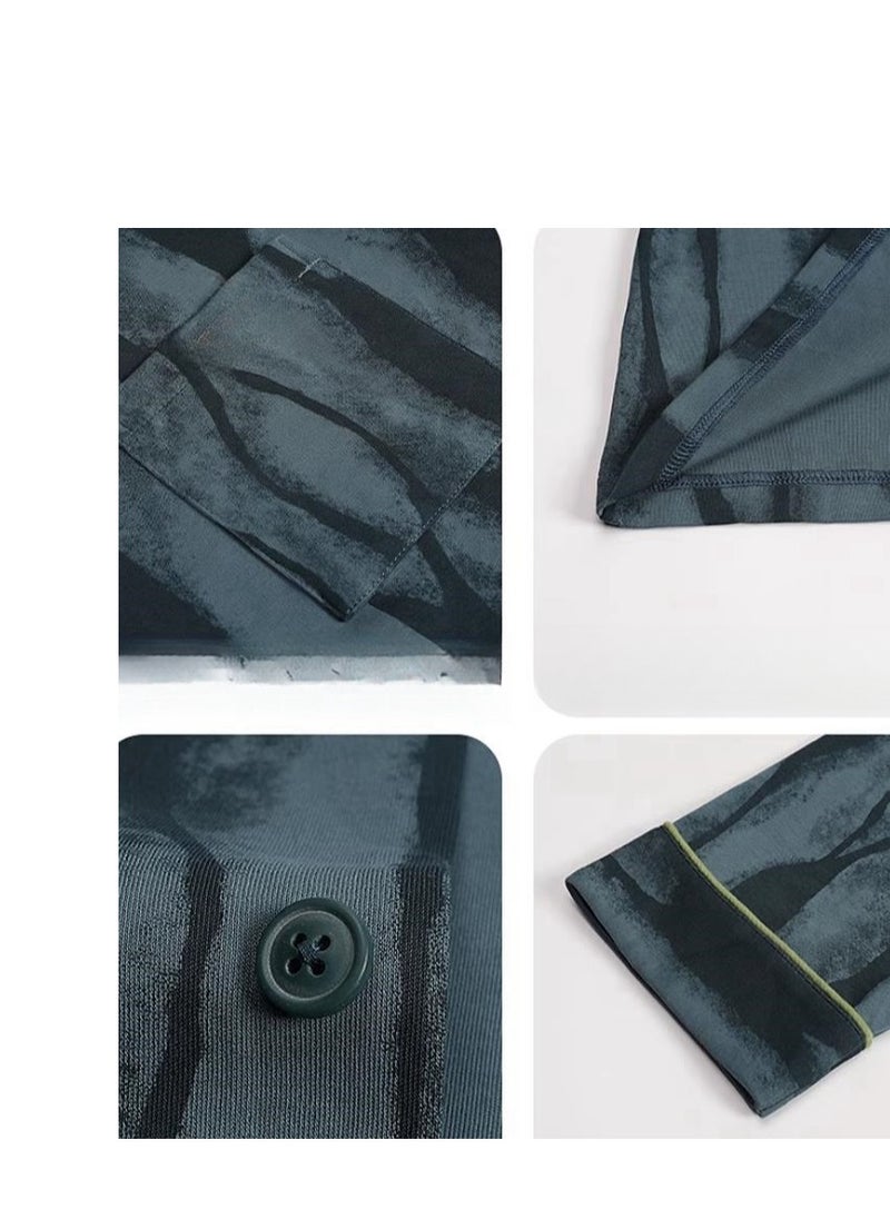 MIIOW - Cotton Pajamas Men's Oversized Loose Long Sleeved High-End Home Suit Set - Image 1
