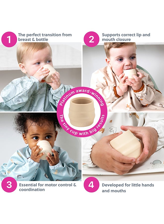 bibado - Sippit™ Silicone Trainer Cup 2-Pack, Suitable For 4 Months+, Transition To Open-Cup Drinking - Fawn - Image 1
