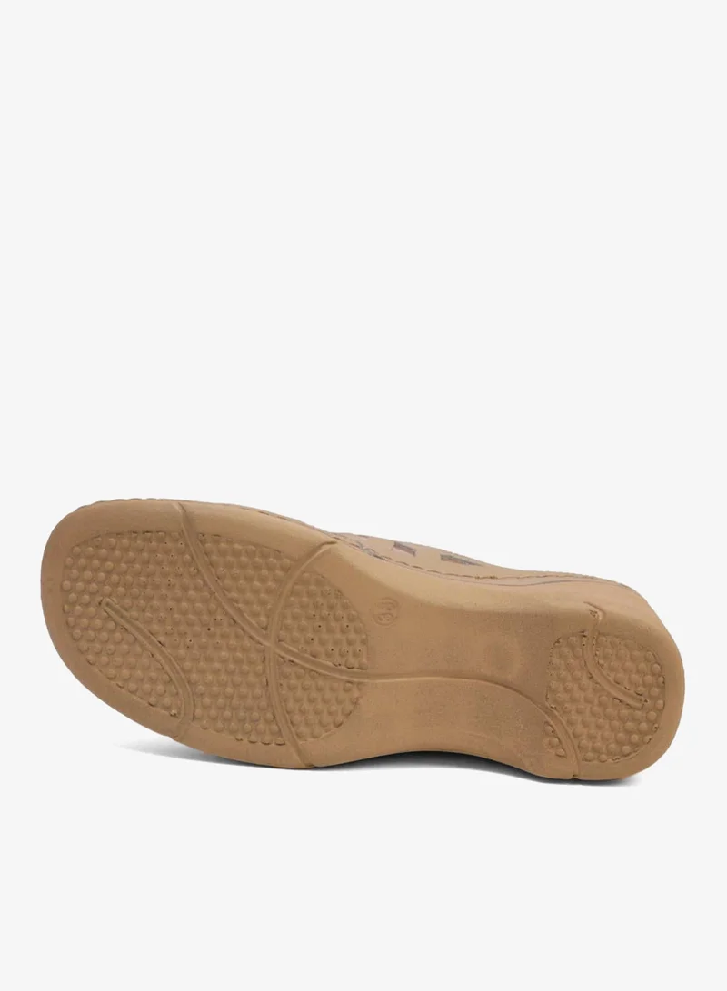 Comfort Plus  COMFORT PLUS OPEN -TOE SANDALS WITH CUTOUT DESIGN BEIGE for Women | Best Price UAE