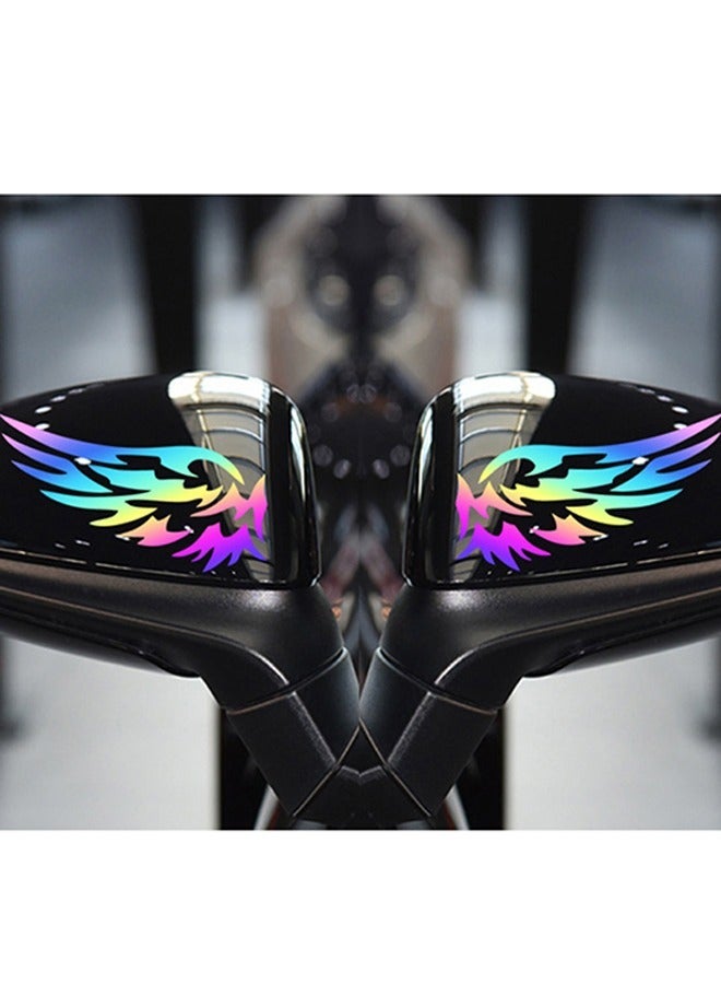 3 Sheets Flame Reflective Stickers for Car, Colorful Laser Vinyl Waterproof Decals, DIY Body Side Truck SUV Off Road Vehicles Skateboard (Colorful) - Image 3