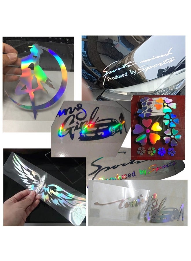 3 Sheets Flame Reflective Stickers for Car, Colorful Laser Vinyl Waterproof Decals, DIY Body Side Truck SUV Off Road Vehicles Skateboard (Colorful) - Image 5