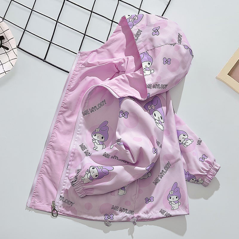 Girls' Reversible Jacket, Style, New Style, Little Girl'S Spring Clothing, Kidsren'S Baby Girl'S Reversible Jacket - Image 5