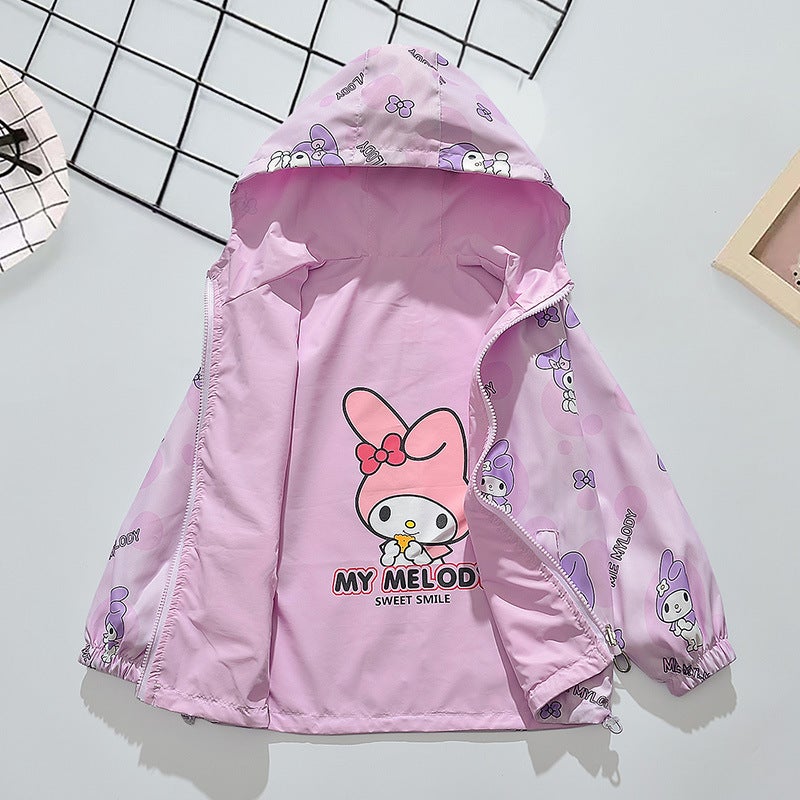 Girls' Reversible Jacket, Style, New Style, Little Girl'S Spring Clothing, Kidsren'S Baby Girl'S Reversible Jacket - Image 1