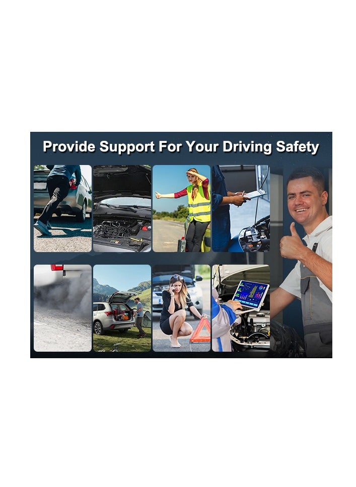 قارئ رموز أعطال السيارات والدراجات النارية S610 OBD II ماسح ضوئي، قارئ رموز أعطال محرك السيارة، قراءة ومسح رموز الأخطاء لجميع المركبات التي تستخدم بروتوكول OBD2 (أسود)