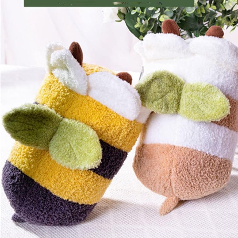 OUKEYI 12 Inch Bee Plush Toy, Cuddly Bee Pillow, Soft Honey Bee Hugging Pillow, Plush Doll, Gift for Kids Birthday, Christmas, Valentine's Day - Image 4