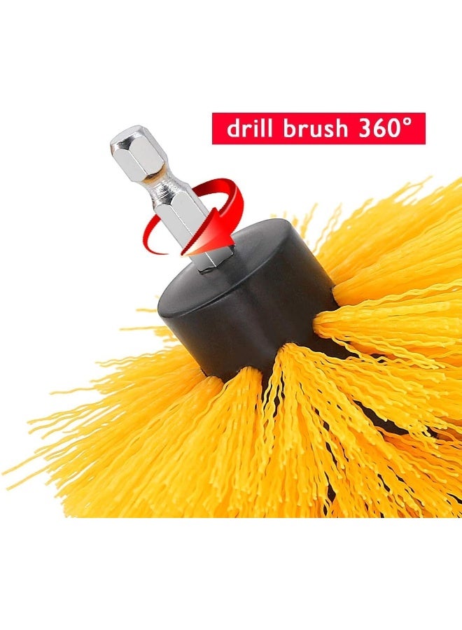 Biella 6Pcs Drill Brush Attachment Set -Drill Brush Cleaning Brushes Set Power Scrubber Brush For Cleaning With Extend Attachment Drilling Brushes For Grout, Floor, Tub, Tile, Shower, Kitchen Etc  - Image 4