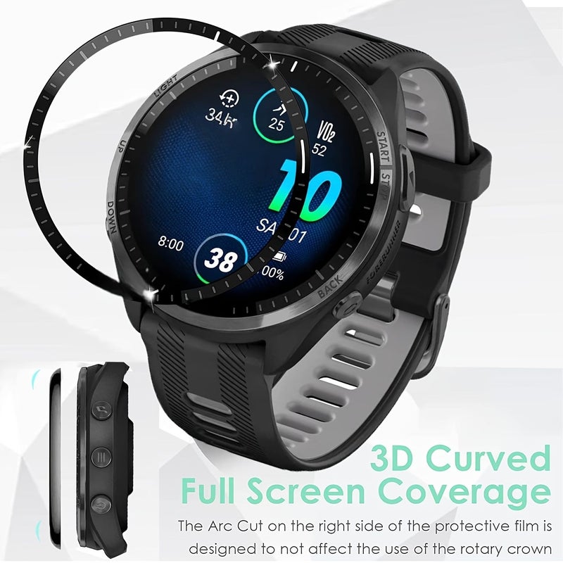 Screen Protector For Forerunner 165 47mm 3D Full Coverage HD Soft Film Easy Install - Image 3