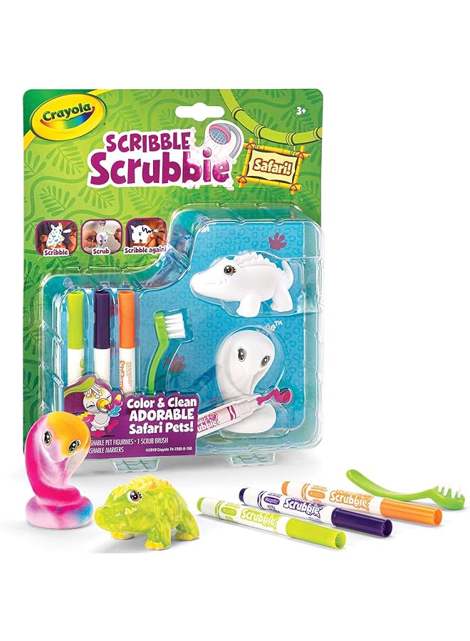 Crayola 2 Ct. Scribble Scrubbie Safari Pack 1 Croc Cobra - Image 1