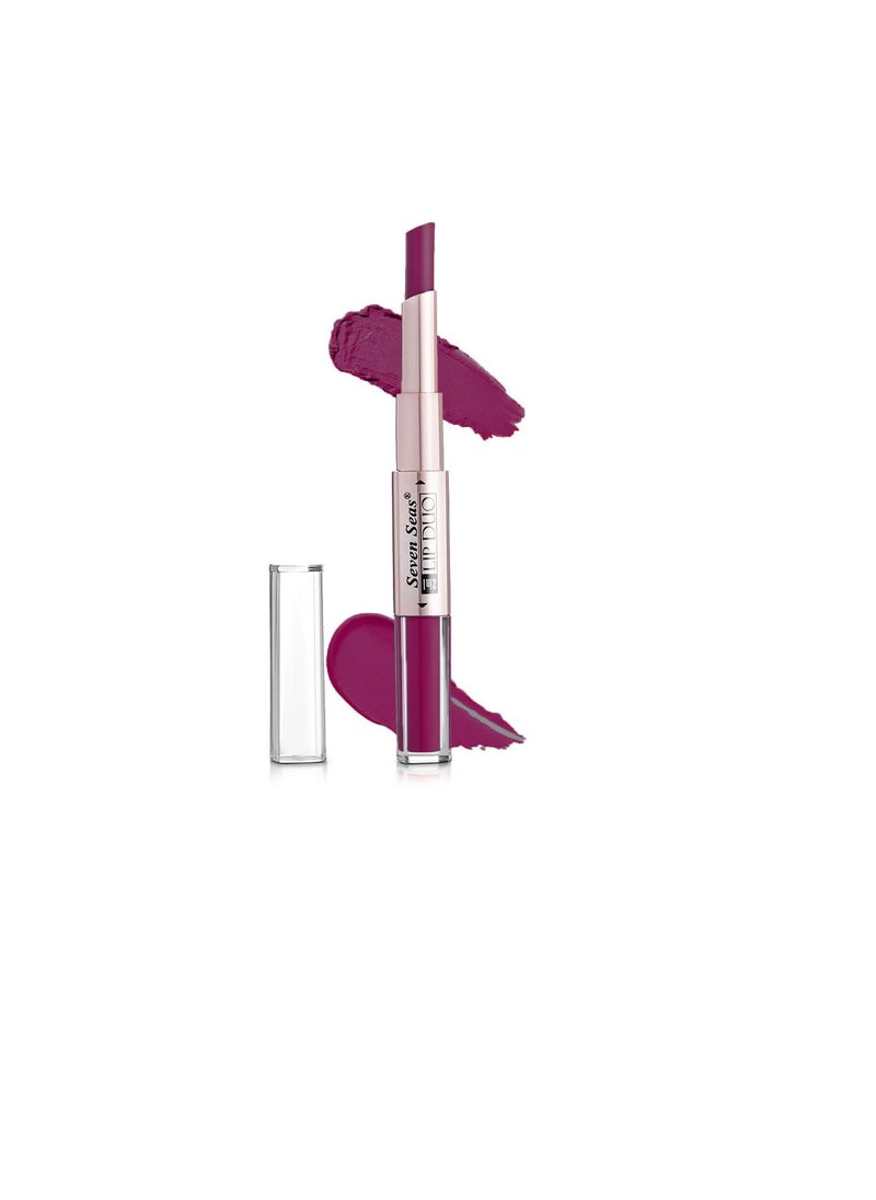 Seven Seas Seven Seas Lip Duo 2 In 1 Lipstick Matte Finish 2 in 1 Duo Liquid Lipstick with Matte Finish and Moisturizing Gloss  castro  - Image 1