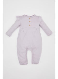 Babygirl New Born Regular Fit Button Neck Knitted Overalls