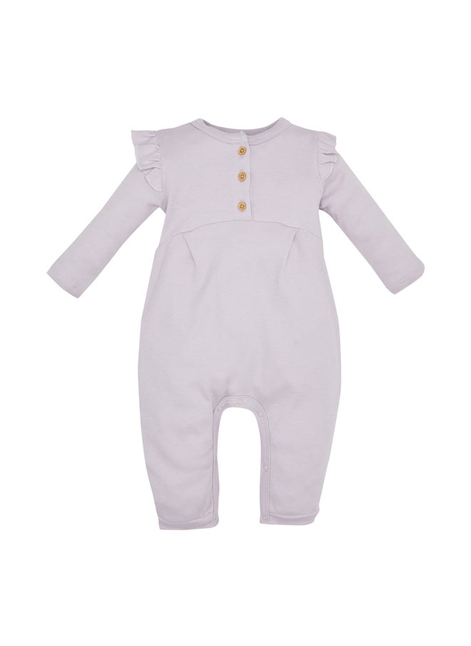 DeFacto - Babygirl New Born Regular Fit Button Neck Knitted Overalls - Image 1