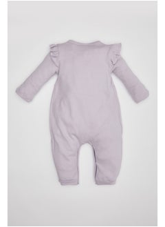 DeFacto Babygirl New Born Regular Fit Button Neck Knitted Overalls  - Image 4