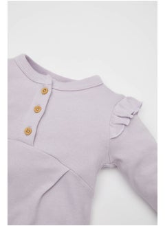 DeFacto Babygirl New Born Regular Fit Button Neck Knitted Overalls  - Image 3